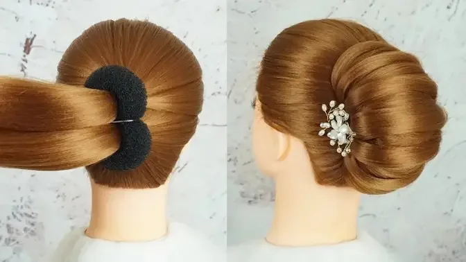 Pretty classic french chignon wedding hairstyle perfect for any wedding  venue