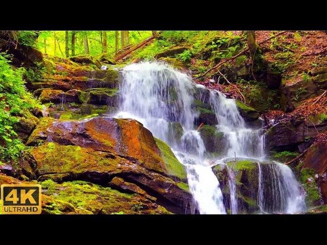 Relaxing Waterfall Sounds For Sleeping 40 Minutes (2021) 4K HD