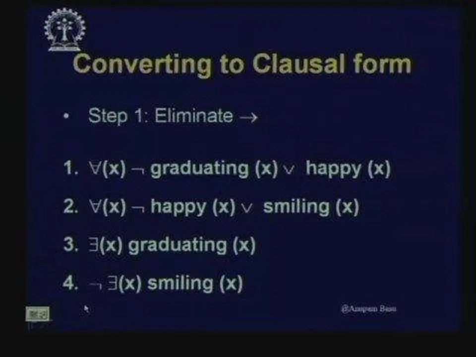 Lecture - 15 Resolution in FOPL