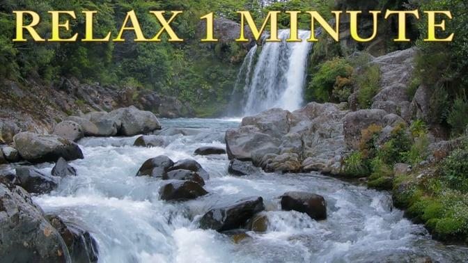 Relax 1 min - Waterfall - Relaxing Nature Sounds
