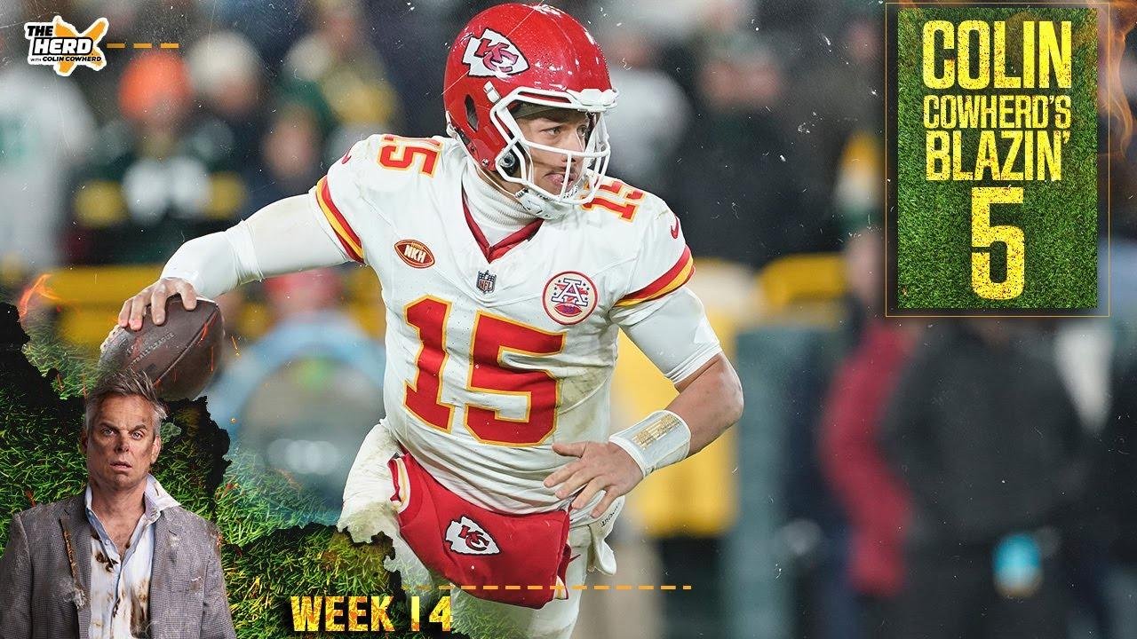 Blazin' 5: Chiefs defeat Bills, Panthers upset Saints in Colin's Week 14 picks | NFL | THE HERD