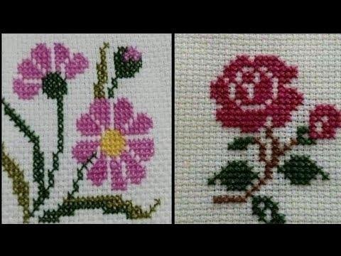Marvelous Cross Stitches Hand Embroidery Flowers Designs unique Colorful Collection