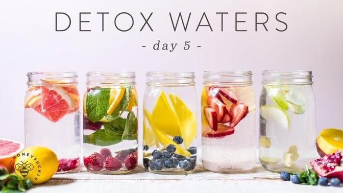 5 DETOX WATERS for Weight Loss, Beauty, & Health 🐝 DAY 5 | HONEYSUCKLE.
