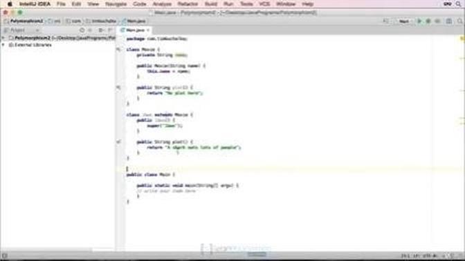 Java Masterclass 07-094 Polymorphism | Videos | Arshiva Marsaint | Gan ...