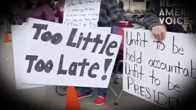 East Palestine, Ohio Residents Greet Joe Biden With ‘Let’s Go Brandon’ Chants, ‘Too Little Too Late’ Signs