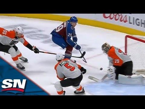 Avalanche's Nathan MacKinnon Turns On The Jets Before Flipping In Slick Goal vs. Flyers