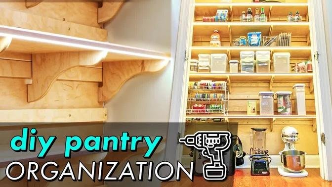 DIY PANTRY ORGANIZATION! Building French Cleat Pantry Shelving