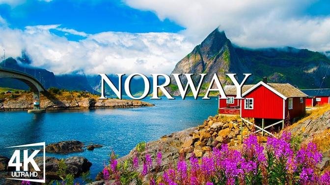 FLYING OVER NORWAY 4K UHD - Relaxing Music Along With Beautiful Nature Videos - 4K Video HD