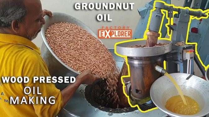 HOW Groundnut OIL is made_ Wood Pressed Oil (With English Subtitles) Chekku Ennai _ Factory Explorer