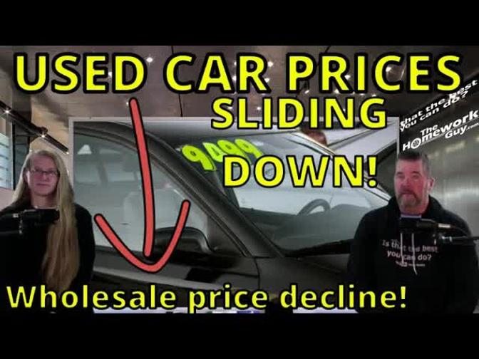 WHOLESALE USED CAR PRICES SLIPPING! DOWN 14% BY DEC!: The Homework Guy, Kevin Hunter with  Elizabeth