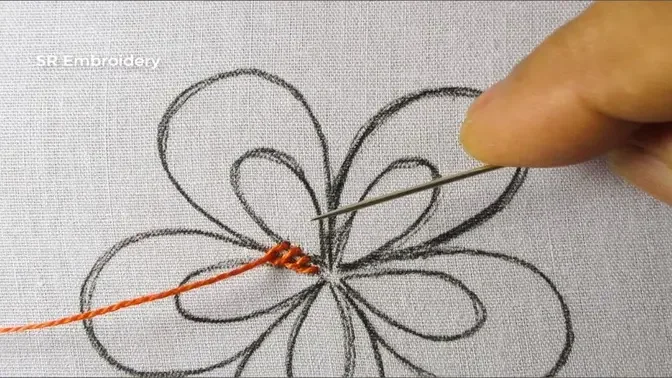 Easy Flower Hand Embroidery Pattern Needlepoint Art Easy Embroidery For Tutorial