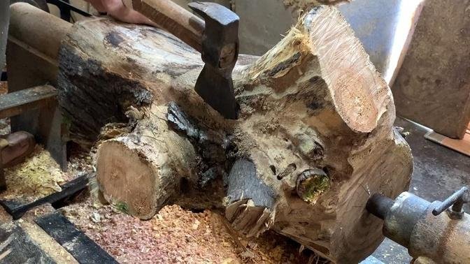 Amazing Transformation From Stump On Lathe - Ingenious Skills Works Art That Will Surprise You