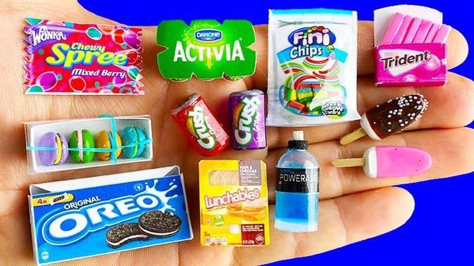 20 DIY MINIATURE FOOD AND DRINKS REALISTIC HACKS AND CRAFTS