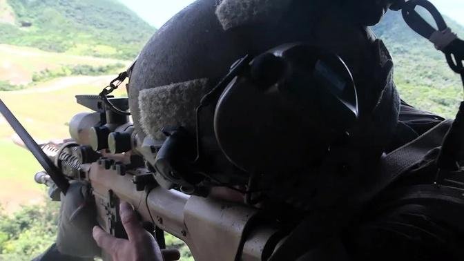 Marines Conduct Aerial Sniper Drills On Camp Schwab