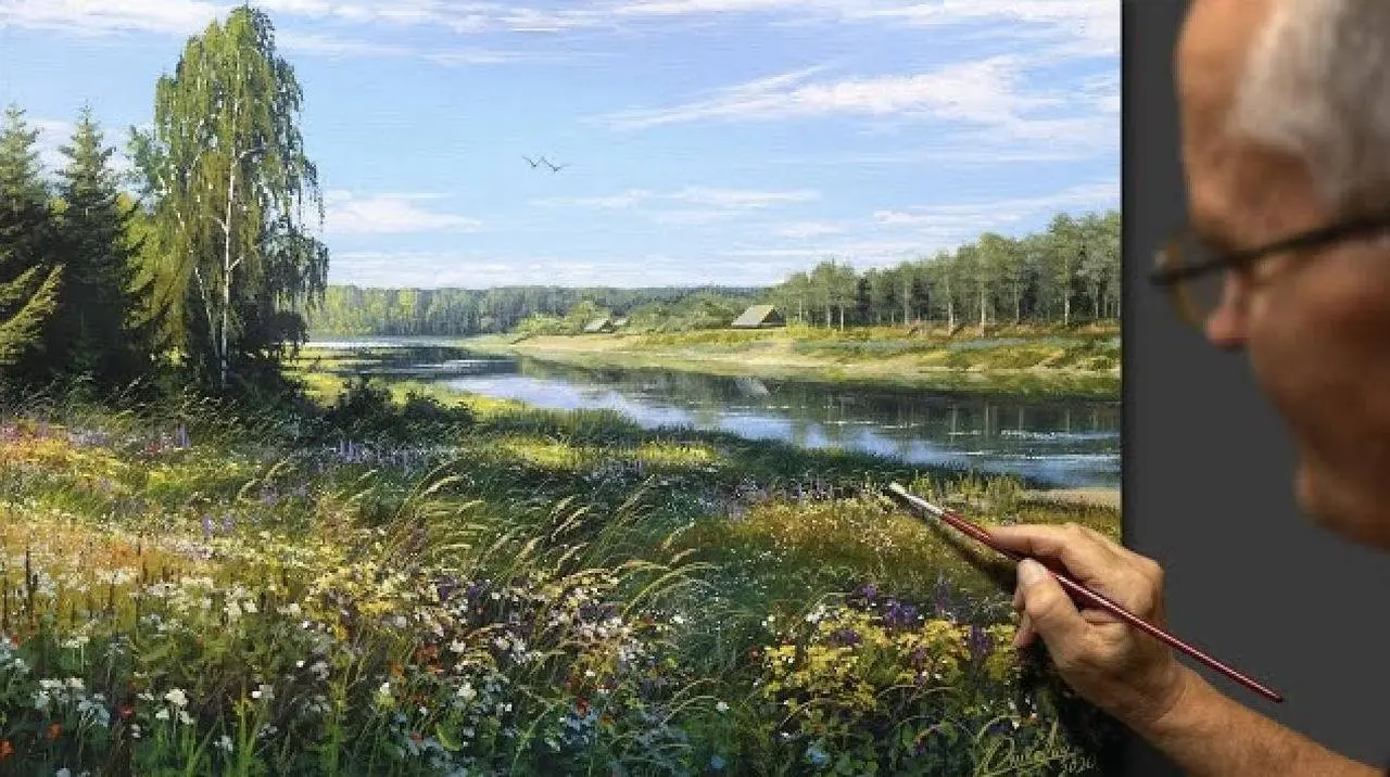风景 俄罗斯丙烯画 艺术家 - Viktor Yushkevich