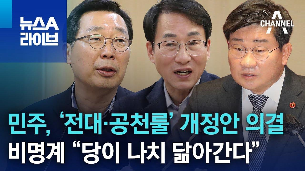 민주, ‘전대·공천룰’ 개정안 의결…비명계 “당이 나치 닮아간다” | 뉴스A 라이브