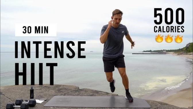 30 Min Intense HIIT Workout For Fat Burn & Cardio (No Equipment, Home ...