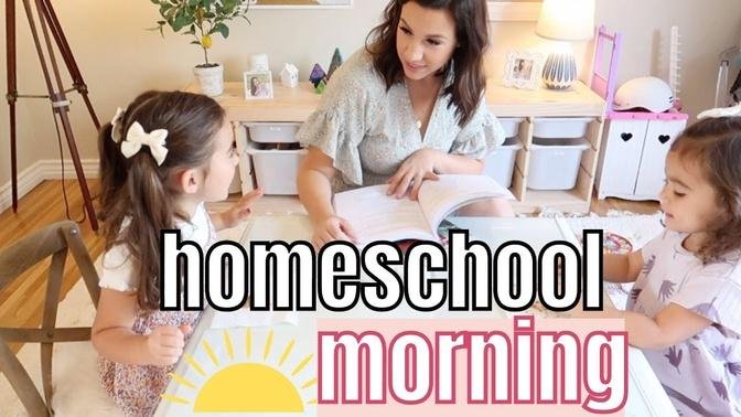 Morning Routine Of A Homeschool Mom | PRESCHOOL | 5 Year Old + 3 Year Old