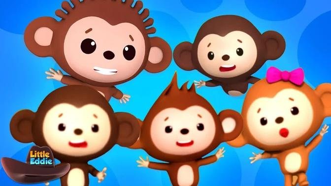 Five little Monkeys, Number Songs + More Kids Rhymes