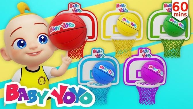 The Colors Song (Color BasketBall) + more nursery rhymes & Kids songs - Baby yoyo