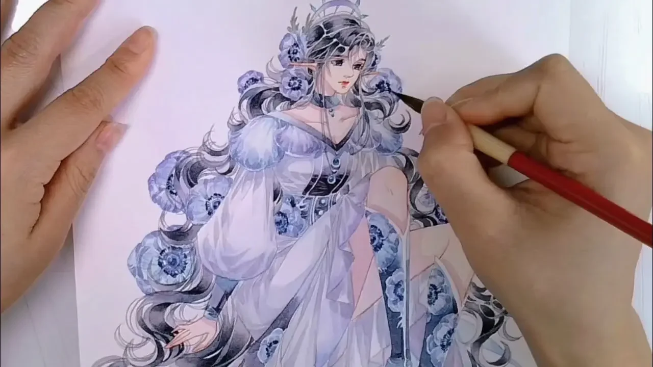 水彩人物绘画过程#水彩 #水彩画 #绘画 #art #drawing #watercolor #painting #watercolorpainting #illustration