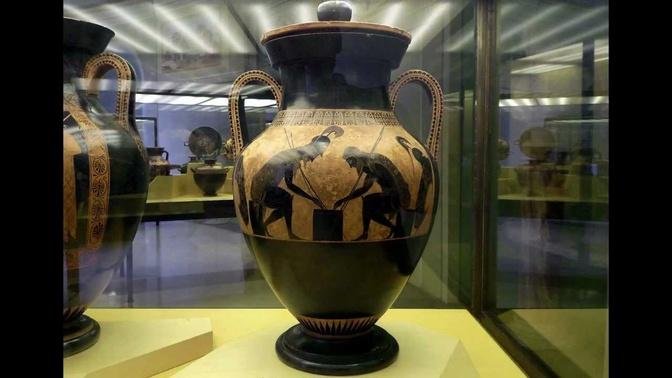 Attic Black-Figure: Exekias, amphora with Ajax and Achilles playing a game