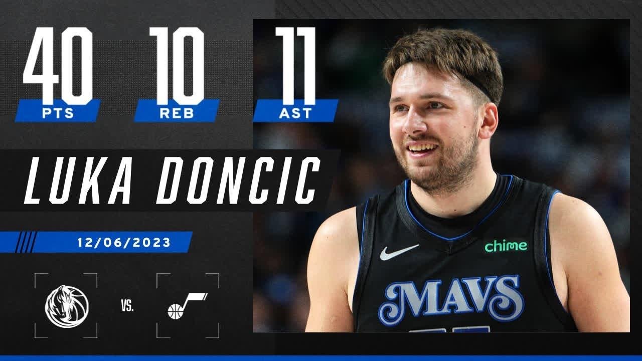 HEADBAND LUKA 👀 40-POINT TRIPLE-DOUBLE From Doncic Leads Mavs To 50 ...