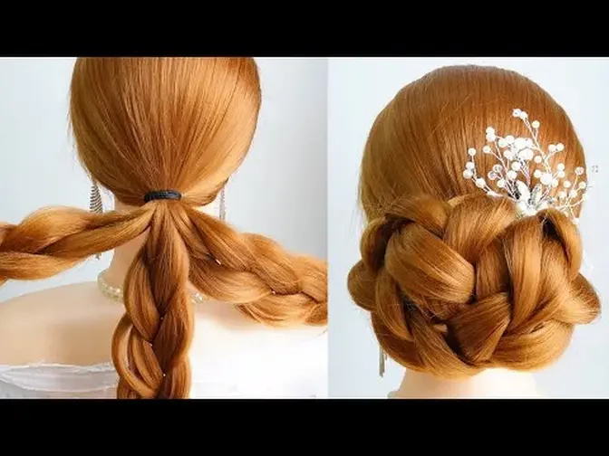 Easy Updos For Long Hair For Beginners | Wedding Hairstyle Bridal