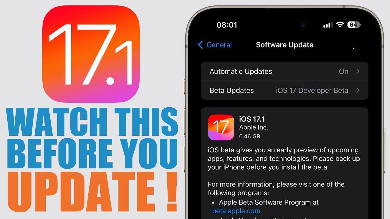 iOS 17.1 - Things You NEED To Know Before You UPDATE !