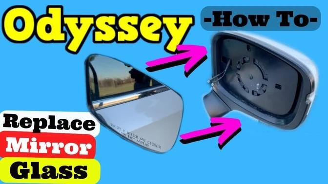Honda Odyssey -- How to Replace Remove Side Mirror Glass 2018 2019 2020 2021 2022