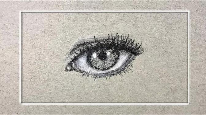 How to draw a realistic eye for beginners. (quick, step by step tutorial) - Alpha Art