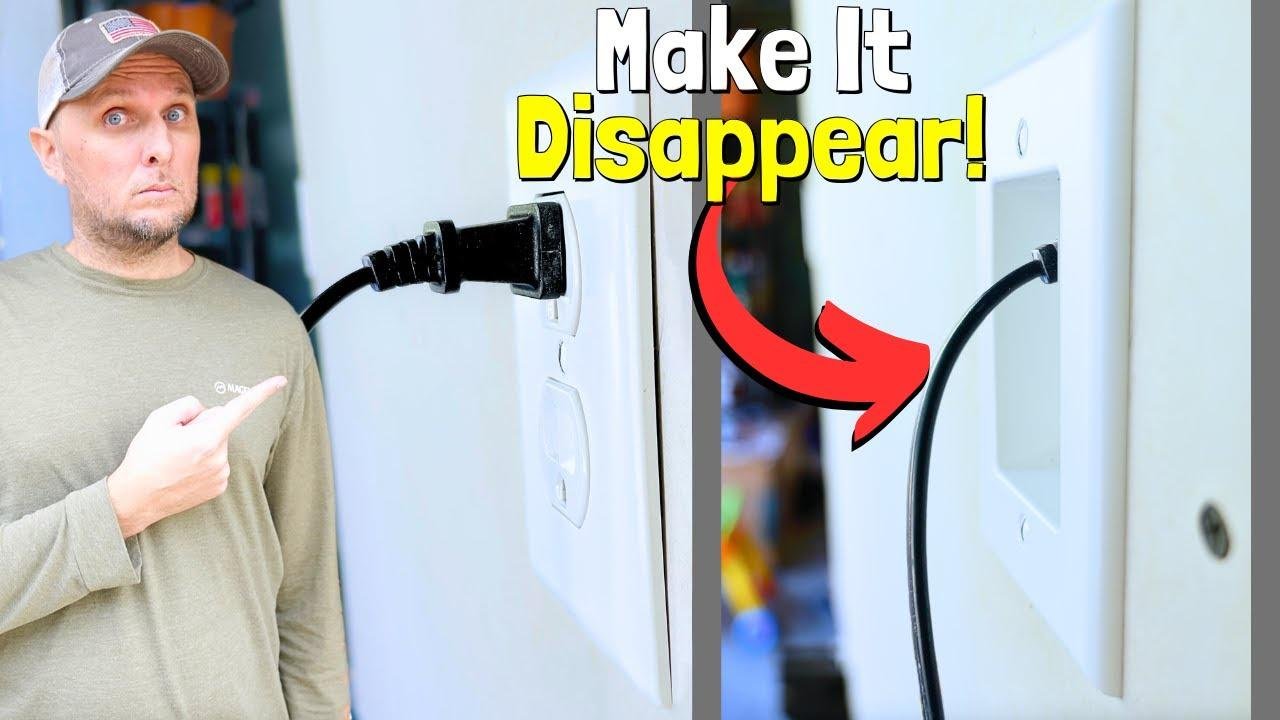 How To Make Any Electrical Plug Disappear! Close The Gap Between The Wall and Furniture