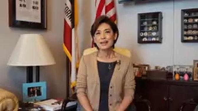 美國加州聯邦眾議員金映玉（Young Kim）錄製視頻聲援法輪功學員。