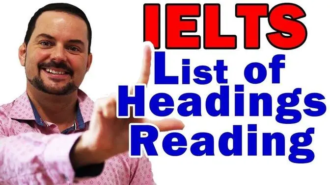 IELTS Reading Section Strategy and Example for List of Heading Question.mp4