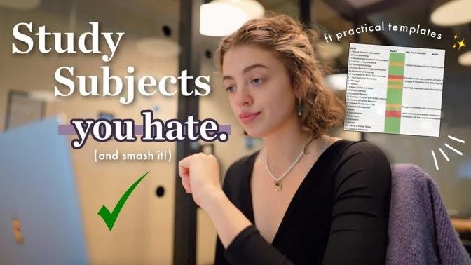 How to Study Subjects you HATE... and get good grades 👏📚