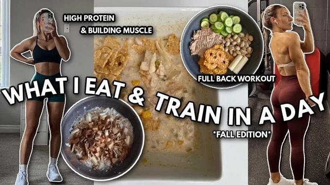 what i eat and train in a day to build muscle and stay fit + healthy *fall edition*
