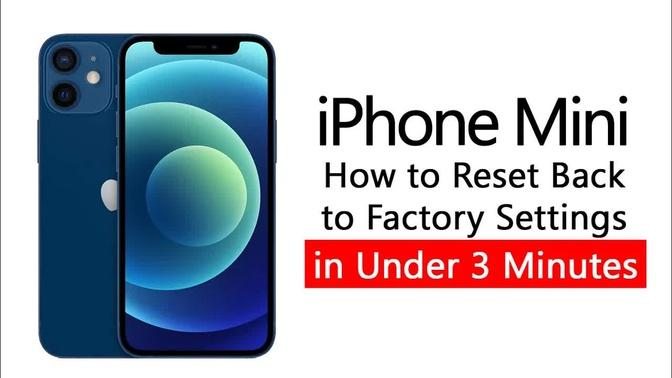 Phone Mini How to Reset Back to Factory Settings