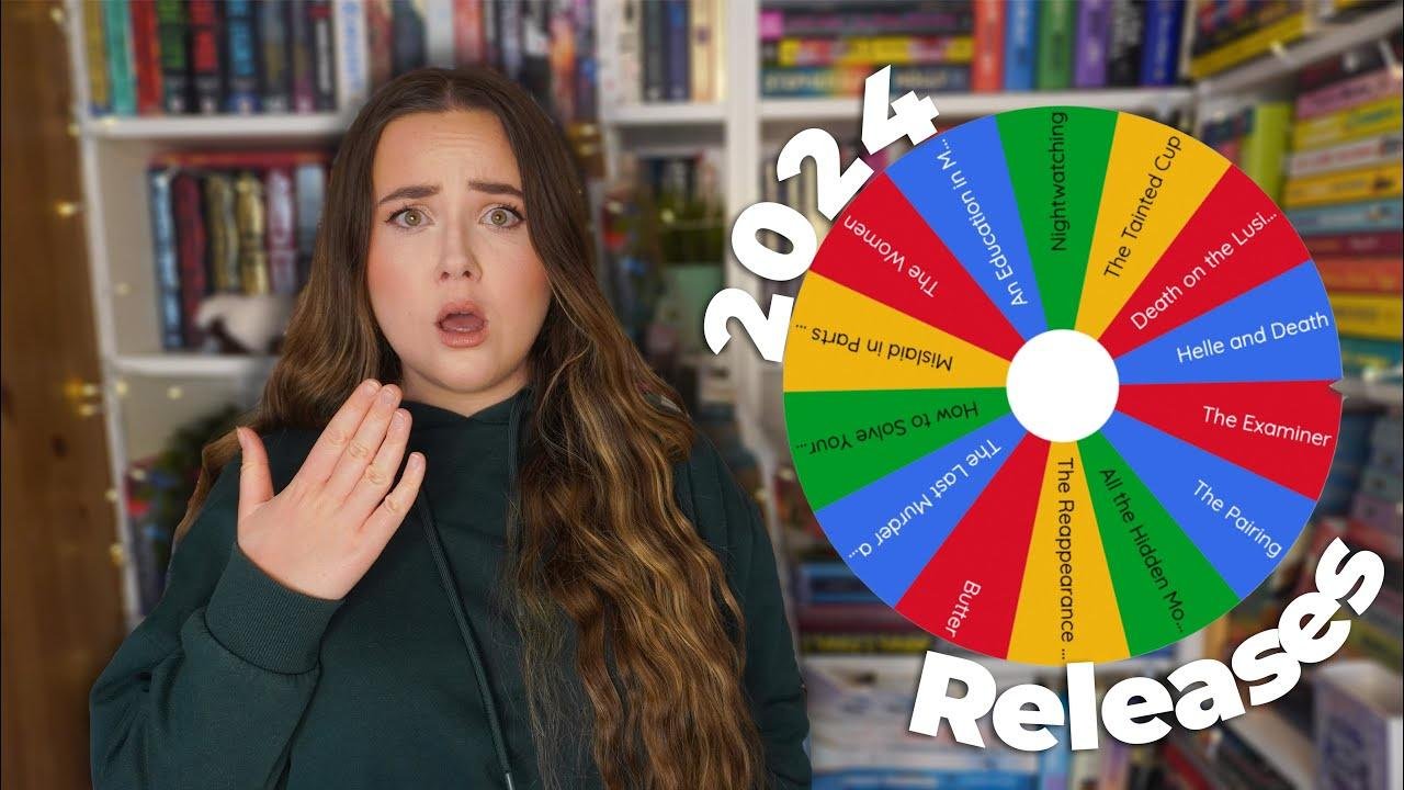 playing 2024 RELEASE ROULETTE! 🎲 spinning wheel picks what i read