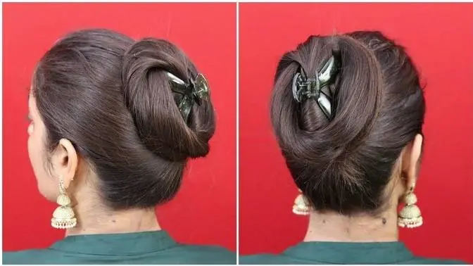 Oily Hair Clutcher Juda Hairstyle For Daily Wear Easy Bun Hairstyle By Self Clutcher hairstyles Oily Hair Clutcher Juda Hairstyle For Daily Wear Easy Bun Hairstyle By Self Clutcher hairstyles