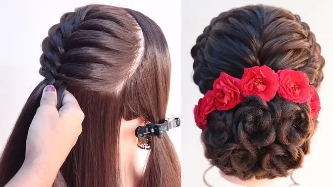 40 Updo Hairstyles Perfect For Any Occasion : Textured Updo with Pearls