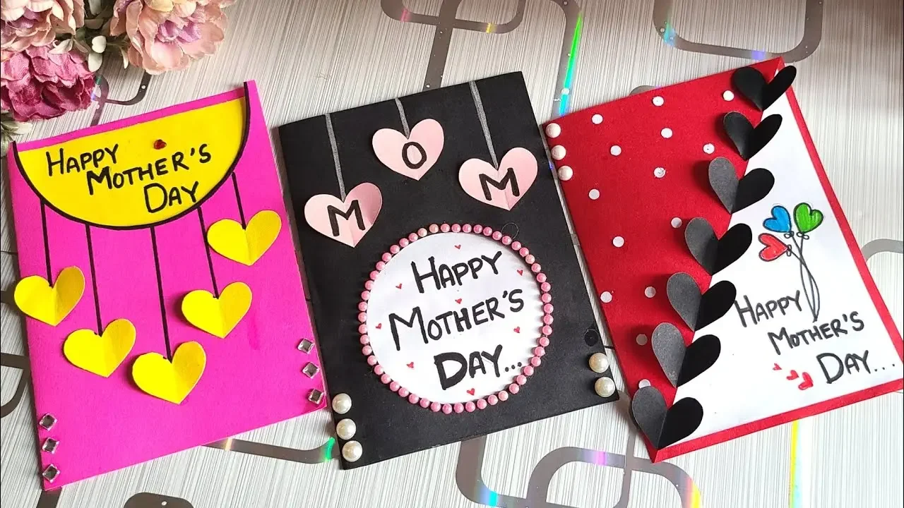 3 Easy Mother's day card • mothers day greeting card idea•How to make mother's day card. mom loves