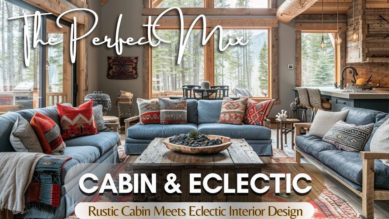 A Fusion of Styles: A Rustic Cabin with Eclectic Interior Design