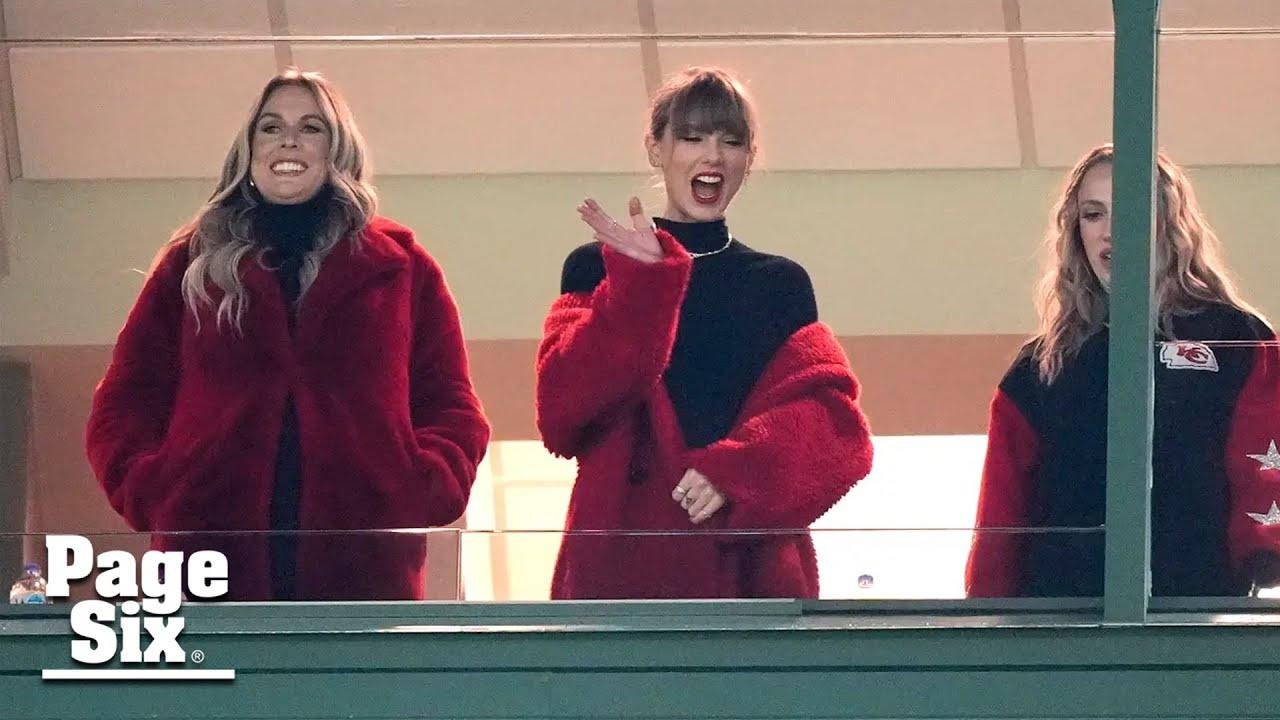 Taylor Swift cheers on boyfriend Travis Kelce at Chiefs vs. Bills game in Kansas City