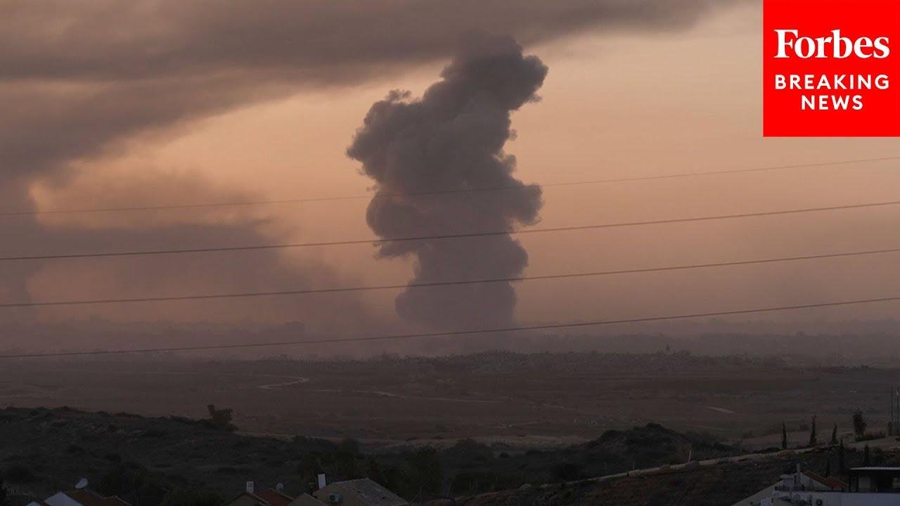 Israeli Airstrikes Continue Over Northern Gaza As Israel-Hamas War Rages On
