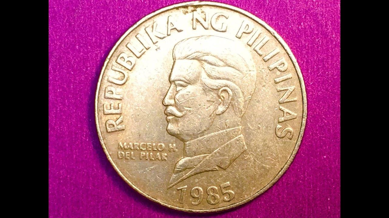 1985 Republika Ng Pilipinas - 25 Sentimo Butterfly Juan Luna - Large Coin - Only 85 Million Produced