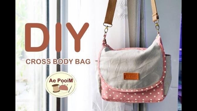 DIY CROSS BODY BAG // How to วิธีทำกระเป๋าสะพายลายจุดน่ารัก