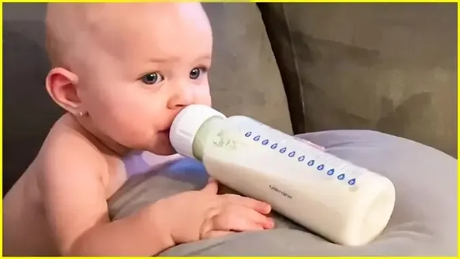 Cute Baby Drink Milk : Funny Baby Have Sweet Time | Funny Videos