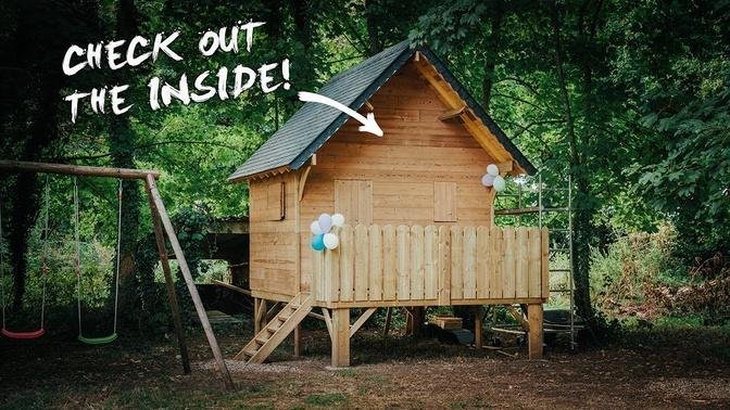 AMAZING DIY KIDS PLAY CABIN (7 days in 10 minutes - timelapses)