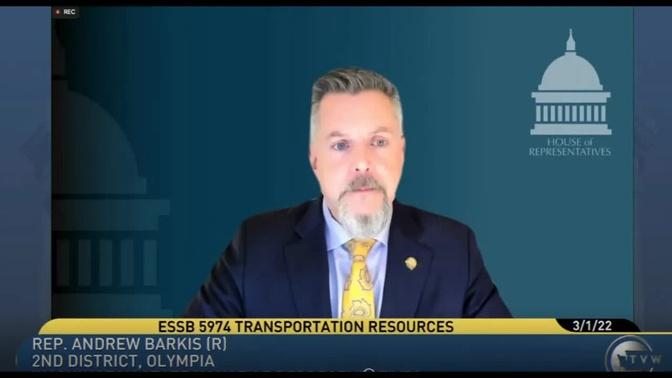 Rep. Andrew Barkis: Speech on Move Ahead WA transportation revenue proposal (Senate Bill 5974)