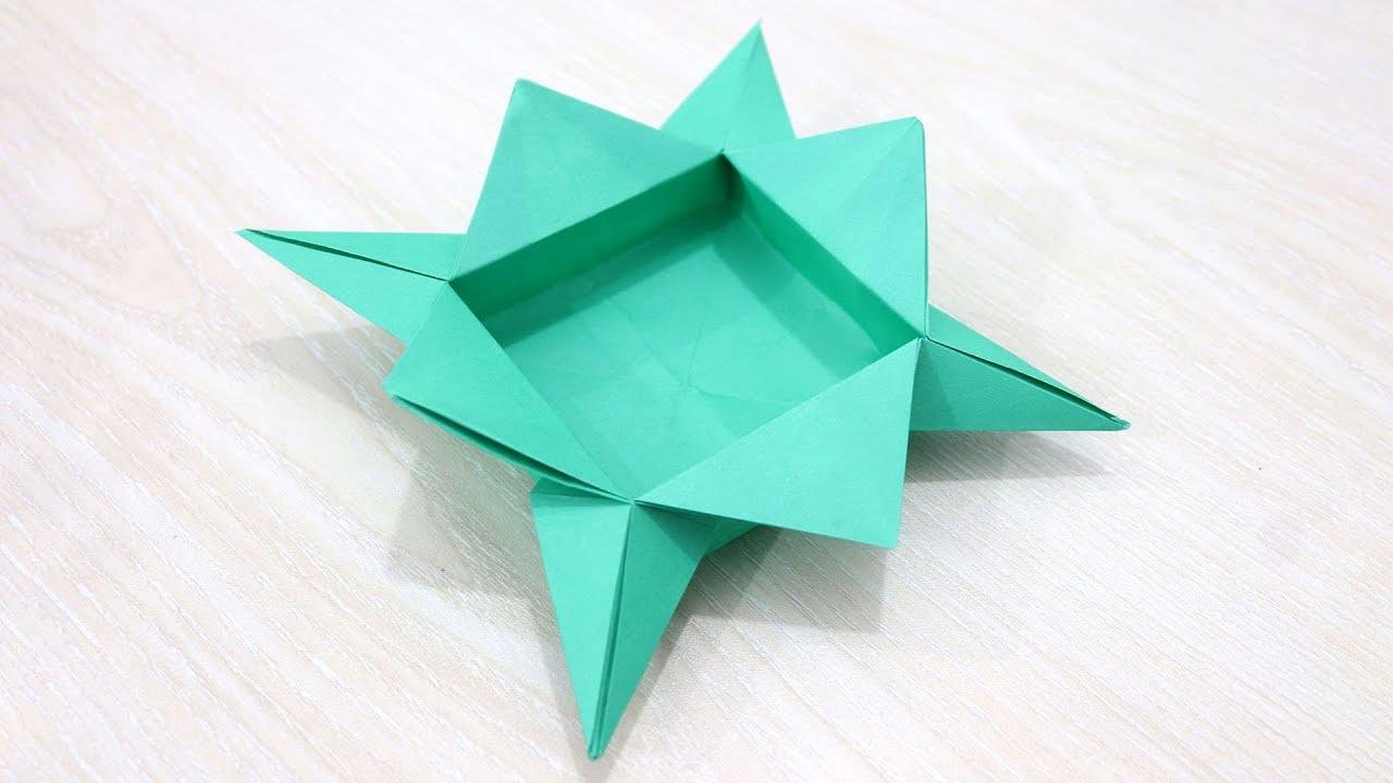 Origami Star Box Tutorial - Origami Container Box with Paper
